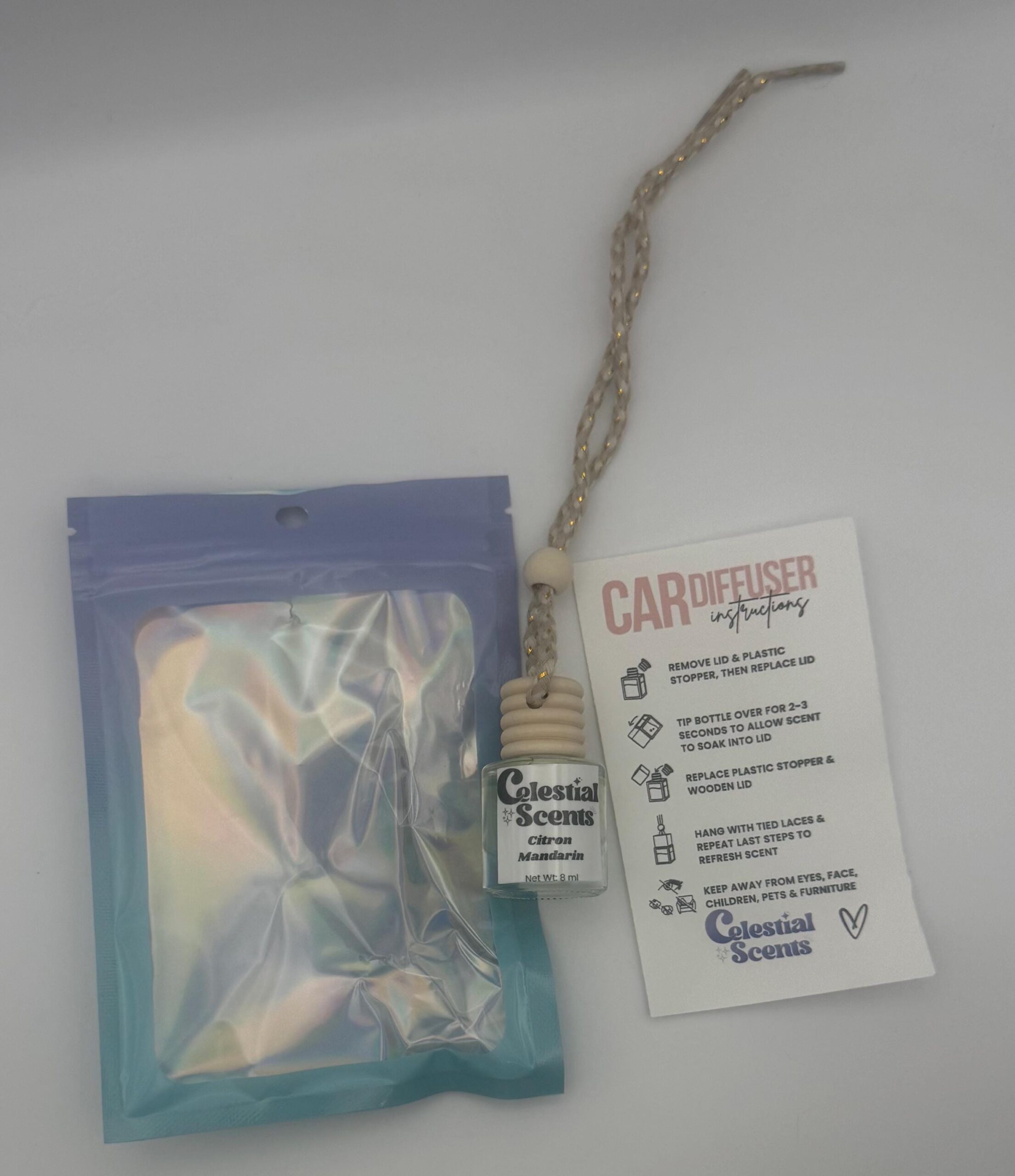 Hanging Car Diffuser: Scented Air Freshener, Non-Toxic Fragrance Oils, Natural Wood Lid, Car Air Freshener, Car Freshener - Image 4