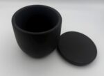 Handmade Concrete Jar with Lid: Modern Candle Vessel & Storage