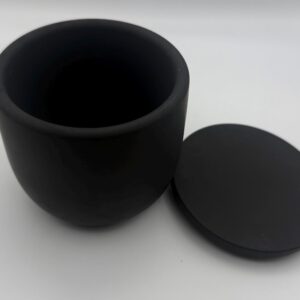 Handmade Concrete Jar with Lid: Modern Candle Vessel & Storage