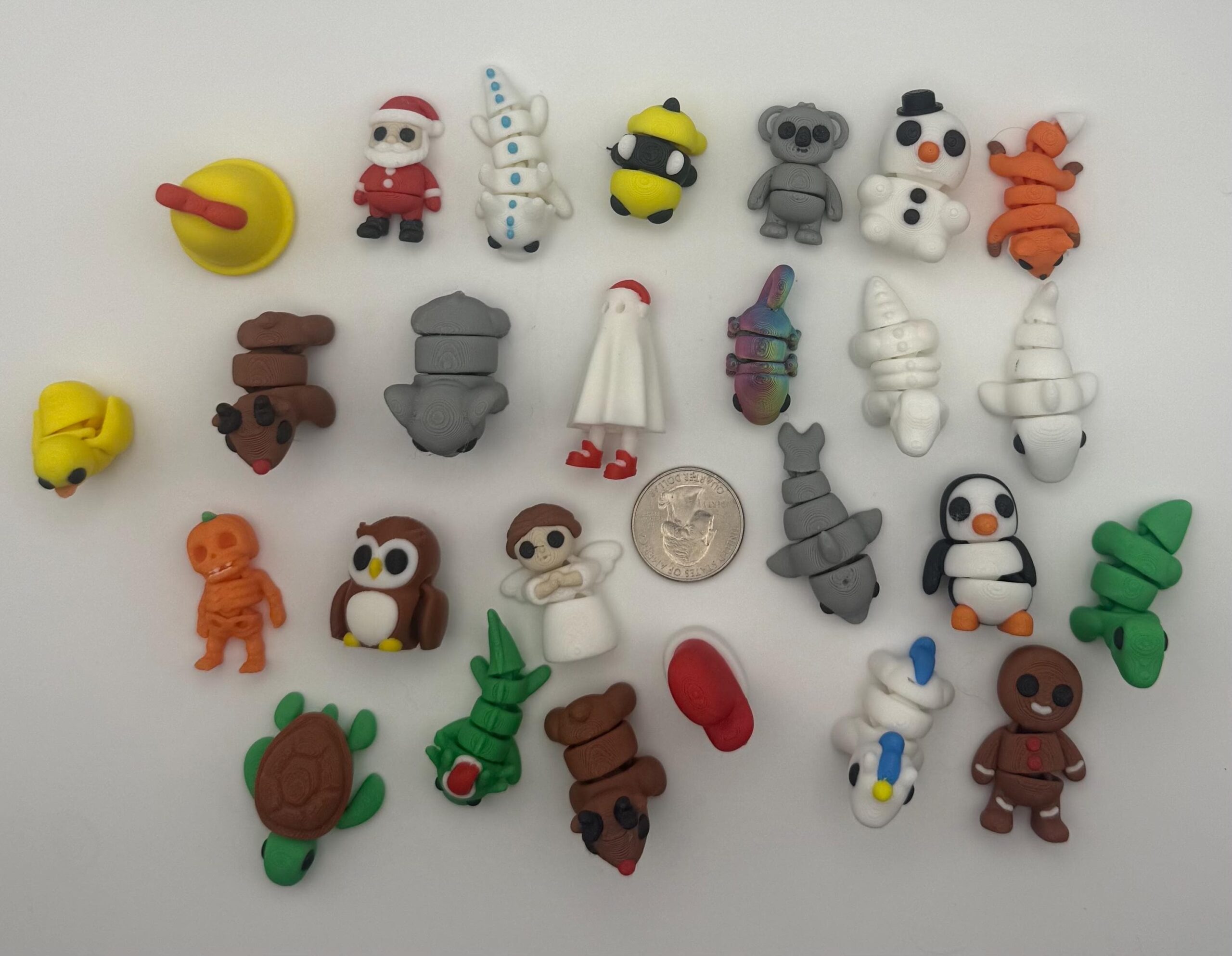 3D Printed Mini Animal Mystery Pack β Bulk Pack of ZOU3D Creatures (1β1.5β³), PLA Articulated Desk Toys & Collectibles - Image 2