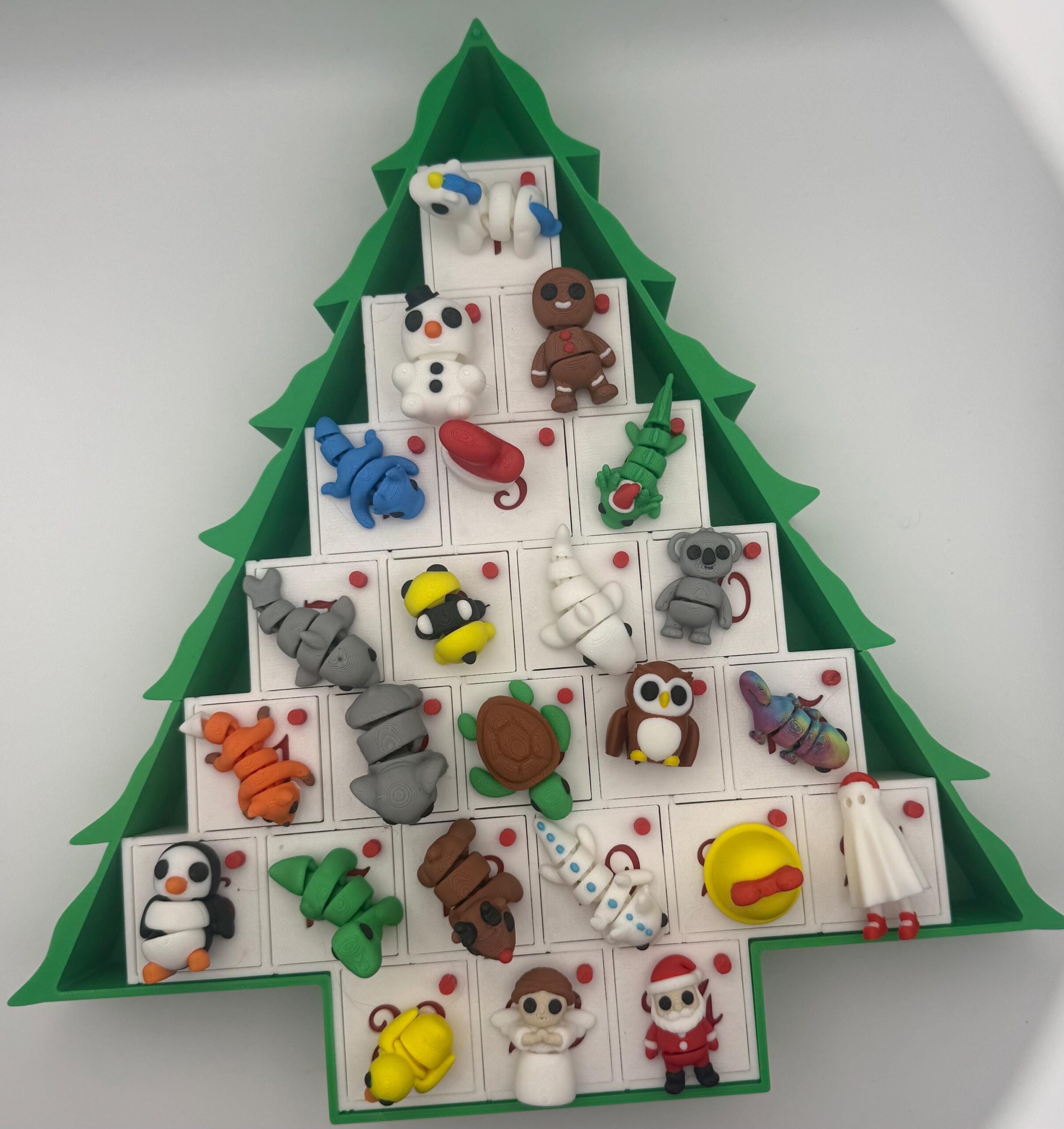 3D Printed Animal & Mythical Creature Advent Calendar, Hand-Assembled PLA Holiday Countdown with Opening Doors, Christmas Decor Gift - Image 2