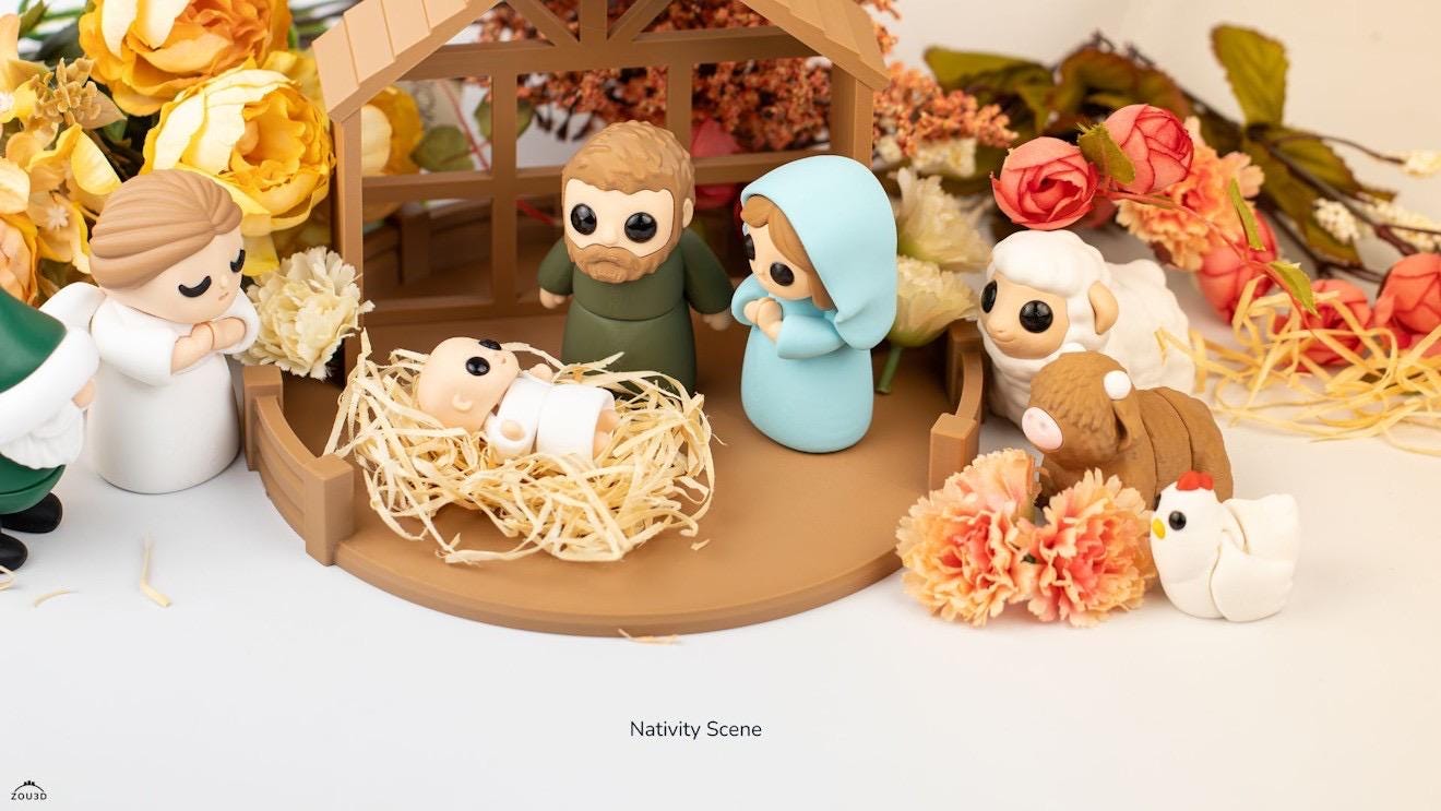 Paint-Your-Own 3D Printed Nativity Scene Set β DIY Christmas Craft for Acrylic Painting, Holiday Decor, Handmade Gift Kit - Image 3