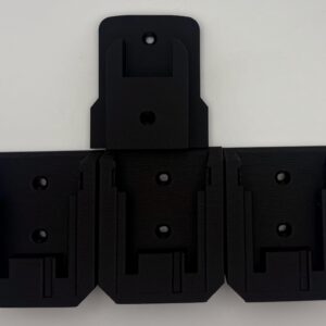 Carbon Fiber PLA Milwaukee Battery & Tool Organizer – 3-Slot Wall Mount System